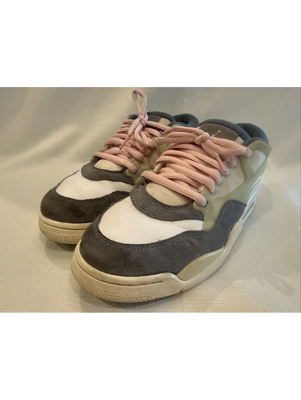 Air Jordan 4 RM Men's Size 8.5 Shoes White/Diffused Blue/Ashen Slate/Prism Pink